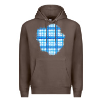Coffee Winter Tartan Patch Premium Hoodie - BundleAndBundleShop