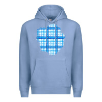 Colony Blue Winter Tartan Patch Premium Hoodie - BundleAndBundleShop