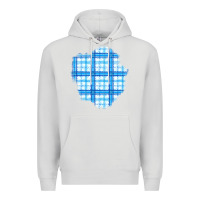 Dove Grey Winter Tartan Patch Premium Hoodie - BundleAndBundleShop