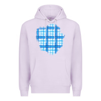 Lilac Winter Tartan Patch Premium Hoodie - BundleAndBundleShop