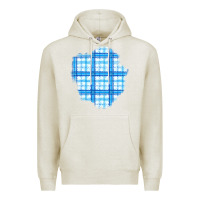 Oatmeal Heather Winter Tartan Patch Premium Hoodie - BundleAndBundleShop