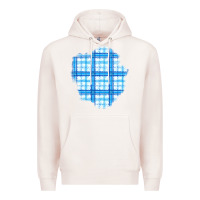 Pale Pink Winter Tartan Patch Premium Hoodie - BundleAndBundleShop