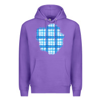 Purple Winter Tartan Patch Premium Hoodie - BundleAndBundleShop