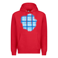 Red Winter Tartan Patch Premium Hoodie - BundleAndBundleShop