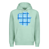 Seafoam Winter Tartan Patch Premium Hoodie - BundleAndBundleShop