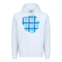 White Winter Tartan Patch Premium Hoodie - BundleAndBundleShop