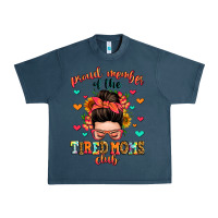 Midnight Navy proud member of the tired moms club Urban Heavy Tee - Zillion Design Studio