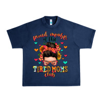 Navy proud member of the tired moms club Urban Heavy Tee - Zillion Design Studio