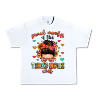 White proud member of the tired moms club Urban Heavy Tee - Zillion Design Studio