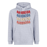 Heather Grey america Heavyweight Hoodie - MaliasSmallBusiness