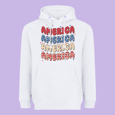 America Heavyweight Hoodie Designed By Maliassmallbusiness