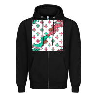 Black Nurse Gloves Seamless Pattern Zipper Hoodie - BundleAndBundleShop