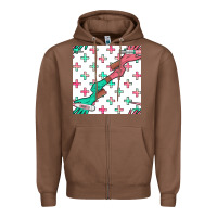 Chestnut Nurse Gloves Seamless Pattern Zipper Hoodie - BundleAndBundleShop
