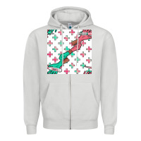 Dove Grey Nurse Gloves Seamless Pattern Zipper Hoodie - BundleAndBundleShop