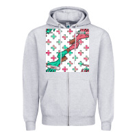 Heather Grey Nurse Gloves Seamless Pattern Zipper Hoodie - BundleAndBundleShop