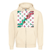 Sandshell Nurse Gloves Seamless Pattern Zipper Hoodie - BundleAndBundleShop