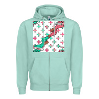 Seafoam Nurse Gloves Seamless Pattern Zipper Hoodie - BundleAndBundleShop