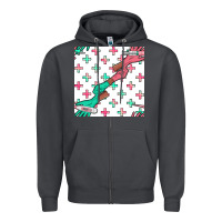 Smoke Nurse Gloves Seamless Pattern Zipper Hoodie - BundleAndBundleShop