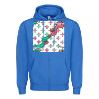 True Royal Nurse Gloves Seamless Pattern Zipper Hoodie - BundleAndBundleShop