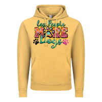 Vintage Mustard less people more dogs paw zillion Vintage Hoodie - Zillion Design Studio
