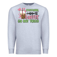 Heather Grey emotional support coffee do not touch Premium Sweatshirt - MaliasSmallBusiness