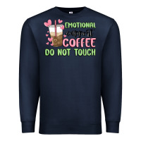 Navy emotional support coffee do not touch Premium Sweatshirt - MaliasSmallBusiness
