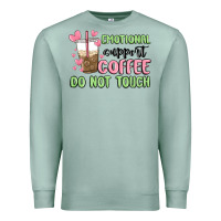 Seafoam emotional support coffee do not touch Premium Sweatshirt - MaliasSmallBusiness