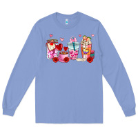 Colony Blue valentines day coffee cup Long Sleeve Tee - AdoDesignShop