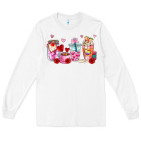 White valentines day coffee cup Long Sleeve Tee - AdoDesignShop