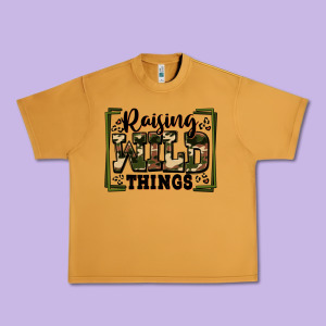 Raising Wild Things Urban Heavy Tee Designed By Zillion Design Studio