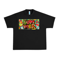 Black summer with fruits license plate Urban Heavy Tee - BarkalooDesign