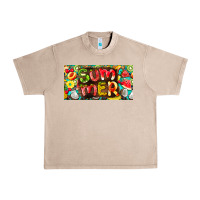 Summer With Fruits License Plate Urban Heavy Tee | Teevron