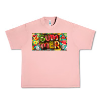 Salmon summer with fruits license plate Urban Heavy Tee - BarkalooDesign