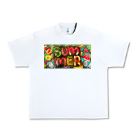 White summer with fruits license plate Urban Heavy Tee - BarkalooDesign