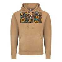Vintage Camel Cow With Aztec Leopard And Sunflower Vintage Hoodie - RanaPortraitStore