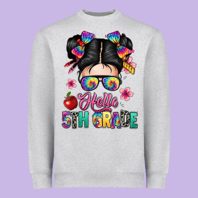 Hello Fifth Grade Heavyweight Sweatshirt Designed By Texasbilliewilder