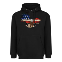 Black 4th july eagle Heavyweight Hoodie - MaliasSmallBusiness