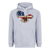 Heather Grey 4th july eagle Heavyweight Hoodie - MaliasSmallBusiness