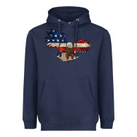 Navy 4th july eagle Heavyweight Hoodie - MaliasSmallBusiness