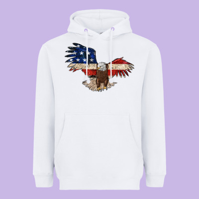 4th July Eagle Heavyweight Hoodie Designed By Maliassmallbusiness
