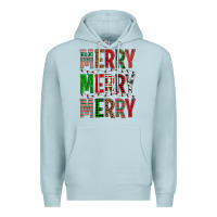 Blue Mist Merry Merry Merry Christmas Premium Hoodie - BundleAndBundleShop