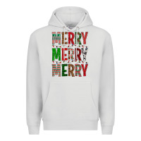 Dove Grey Merry Merry Merry Christmas Premium Hoodie - BundleAndBundleShop