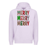 Lilac Merry Merry Merry Christmas Premium Hoodie - BundleAndBundleShop
