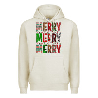 Oatmeal Heather Merry Merry Merry Christmas Premium Hoodie - BundleAndBundleShop