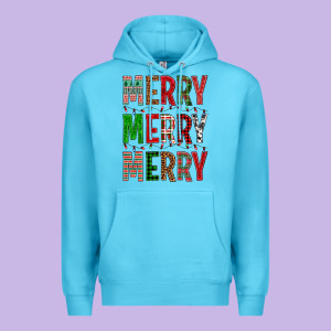 Merry Merry Merry Christmas Premium Hoodie Designed By Bundleandbundleshop