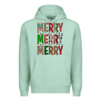 Seafoam Merry Merry Merry Christmas Premium Hoodie - BundleAndBundleShop