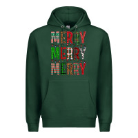 Sports Green Merry Merry Merry Christmas Premium Hoodie - BundleAndBundleShop