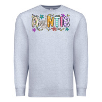 Heather Grey auntie Premium Sweatshirt - MaliasSmallBusiness