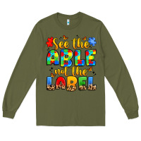 Army Green see the able not the label Long Sleeve Tee - JahusDesignShop