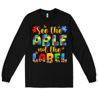 Black see the able not the label Long Sleeve Tee - JahusDesignShop